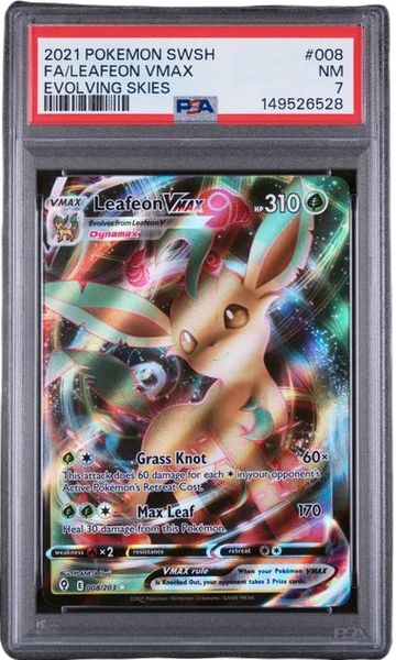 leafeon vmax pokemon card value PSA 7 FA/LEAFEON EVOLVING SKIES this card is the perfect way to showcase your collection. Leafeon VMAX Alternate Art Custom