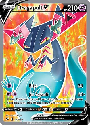 Dragapult V (Full Art) (183/192) - SWSH02 Rebel Clash Holofoil