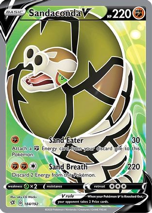 Sandaconda V (Full Art) (184/192) - SWSH02 Rebel Clash Holofoil