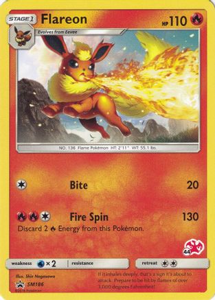 Flareon (# Charizard Stamped) (SM186) - Battle Academy