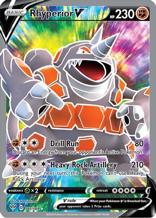 Rhyperior V (Full Art) (181/189) - SWSH03 Darkness Ablaze Holofoil