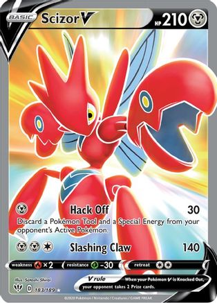 Scizor V (Full Art) (183/189) - SWSH03 Darkness Ablaze Holofoil