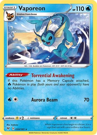 Vaporeon (30/185) - SWSH04 Vivid Voltage
