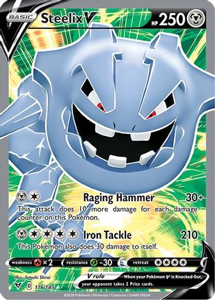 Steelix V (Full Art) (176/185) - SWSH04 Vivid Voltage Holofoil