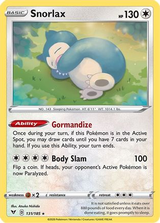 Snorlax (131/185) - SWSH04 Vivid Voltage Holofoil
