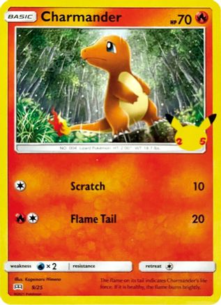 Charmander (9/25) - McDonalds 25th Anniversary Promos Holofoil