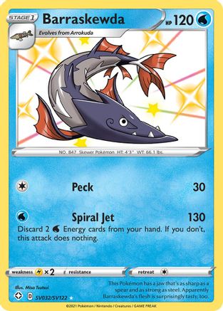 Barraskewda (SV032/SV122) - Shining Fates Shiny Vault Holofoil