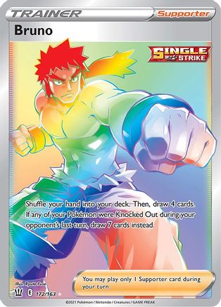 Bruno (Secret) (172/163) - SWSH05 Battle Styles Holofoil