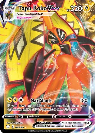 Tapu Koko VMAX (51/163) - SWSH05 Battle Styles Holofoil