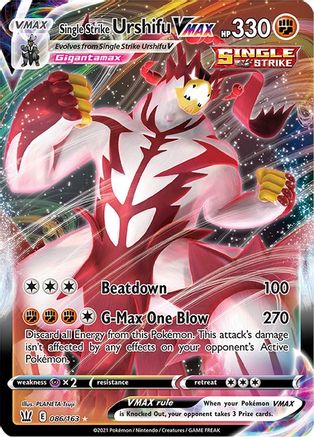 Single Strike Urshifu VMAX (86/163) - SWSH05 Battle Styles Holofoil