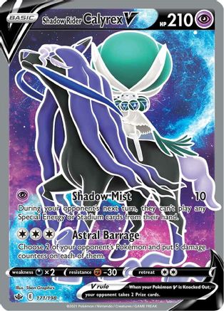 Shadow Rider Calyrex V (Full Art) (171/198) - SWSH06 Chilling Reign Holofoil