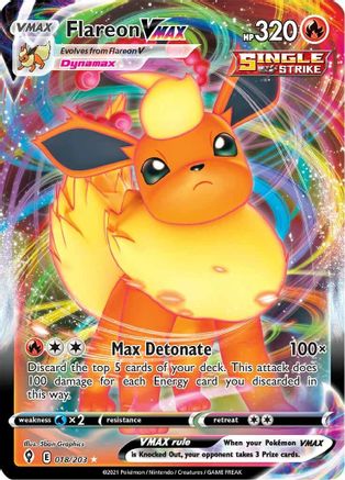 Flareon VMAX (18/203) - SWSH07 Evolving Skies Holofoil