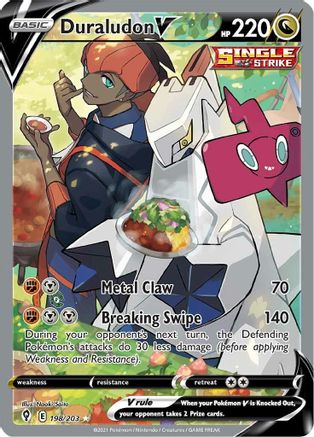 Duraludon V (Alternate Full Art) (198/203) - SWSH07 Evolving Skies Holofoil
