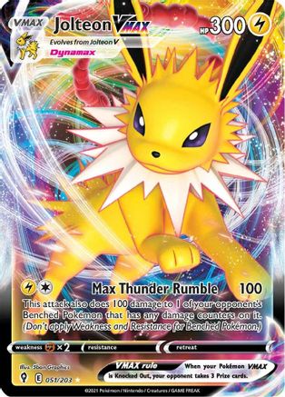 Jolteon VMAX (51/203) - SWSH07 Evolving Skies Holofoil