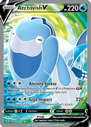 Arctovish V (Full Art) (176/203) - SWSH07 Evolving Skies Holofoil