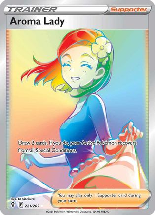 Aroma Lady (Secret) (221/203) - SWSH07 Evolving Skies Holofoil