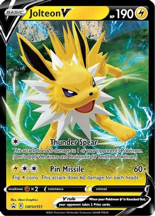 Jolteon V (SWSH151/307) - SWSH Sword & Shield Promo Cards Holofoil