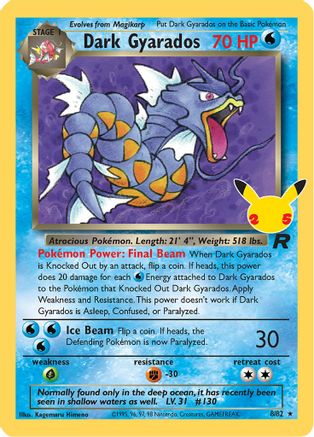 Dark Gyarados (8/82) - Celebrations Classic Collection Holofoil