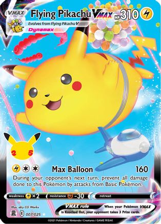 Flying Pikachu VMAX (7/025) - Celebrations Holofoil