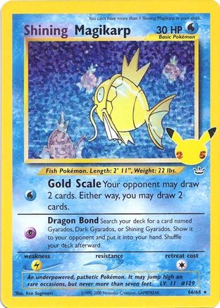 Shining Magikarp (66/64) - Celebrations Classic Collection Holofoil