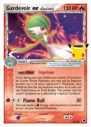 Gardevoir ex (Delta Species) (93/101) - Celebrations Classic Collection Holofoil