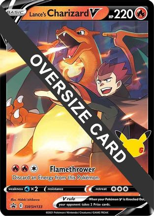 Lance's Charizard V (SWSH133) - Jumbo Cards Holofoil