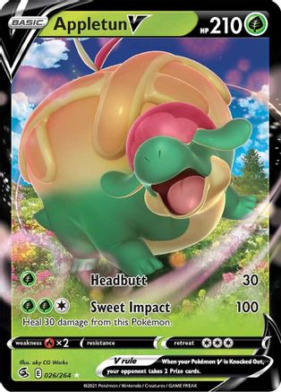 Appletun V (26/264) - SWSH08 Fusion Strike Holofoil