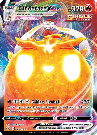 Cinderace VMAX (45/264) - SWSH08 Fusion Strike Holofoil
