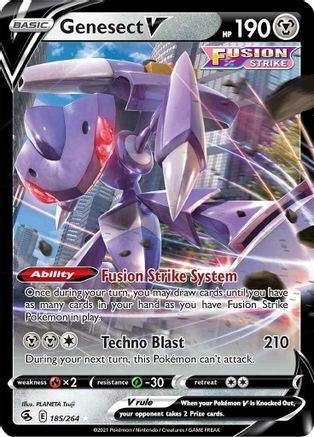 Genesect V (185/264) - SWSH08 Fusion Strike Holofoil
