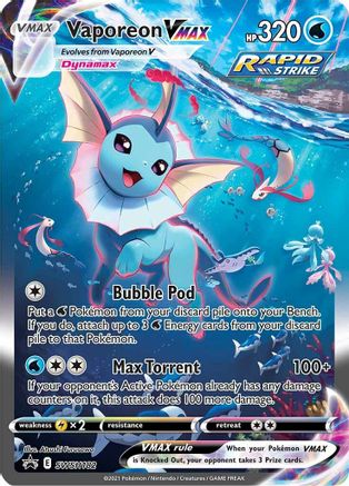 Vaporeon VMAX (SWSH182/307) - SWSH Sword & Shield Promo Cards Holofoil