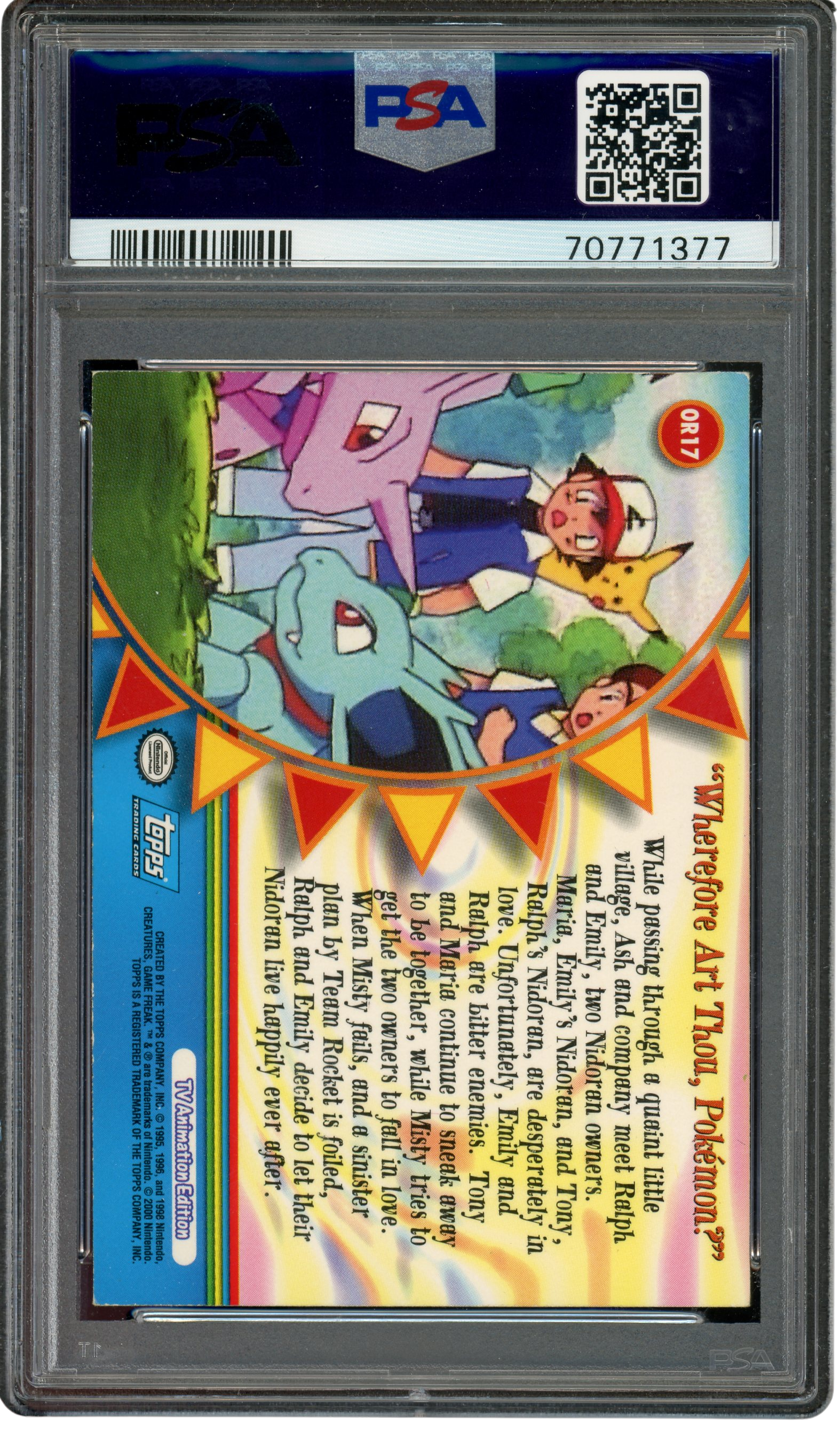 PSA 10 WHEREFORE ART THOU POKÉMON 2000 TOPPS