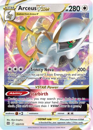 Arceus VSTAR (123/172) - SWSH09 Brilliant Stars Holofoil
