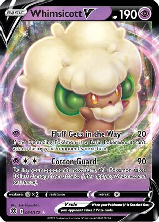 Whimsicott V (64/172) - SWSH09 Brilliant Stars Holofoil