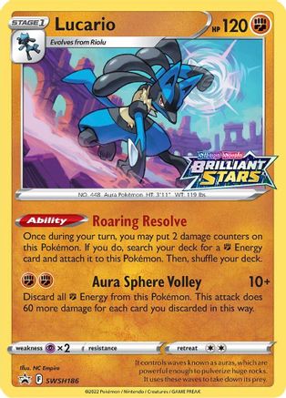 Lucario (SWSH186/307) - SWSH Sword & Shield Promo Cards Holofoil