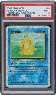 PSA 9 PSYDUCK REV FOIL LEGENDARY COLLECTION