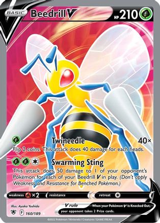 Beedrill V (Full Art) (160/189) - SWSH10 Astral Radiance Holofoil