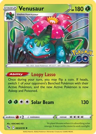 Venusaur (3/078) - Pokemon GO Holofoil