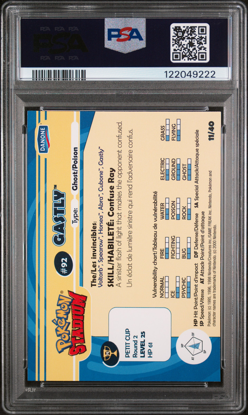PSA Card Back