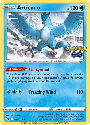 Articuno (24/078) - Pokemon GO Holofoil