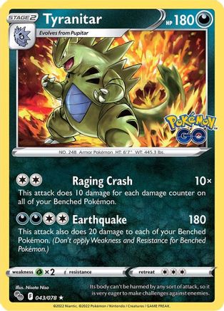 Tyranitar (43/078) - Pokemon GO Holofoil