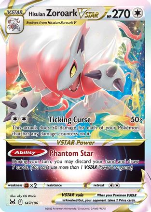 Hisuian Zoroark VSTAR (147/196) - SWSH11 Lost Origin Holofoil
