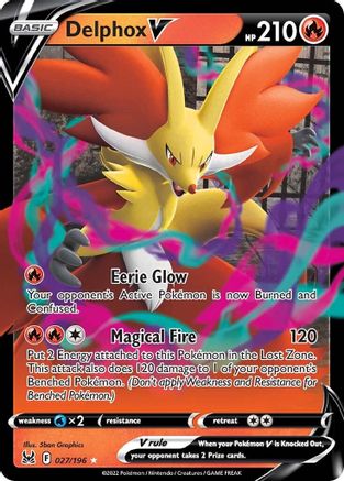 Delphox V (27/196) - SWSH11 Lost Origin Holofoil
