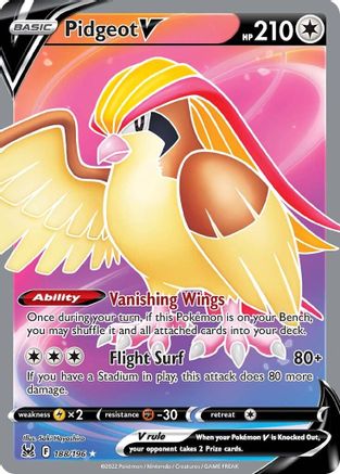 Pidgeot V (Full Art) (188/196) - SWSH11 Lost Origin Holofoil