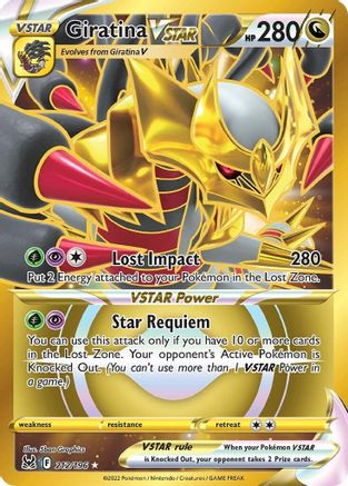 Giratina VSTAR  (Secret) (212/196) - SWSH11 Lost Origin Holofoil