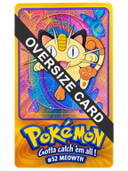 Meowth #52 Holo Pokemon Topps TV Animation 5 of 5  - Jumbo
