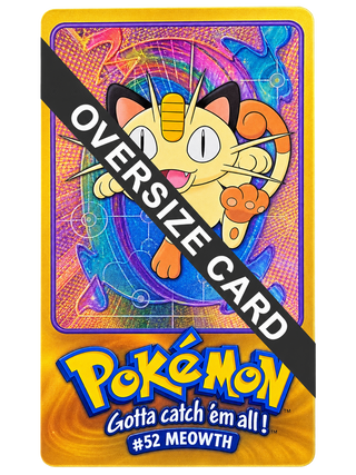 Meowth #52 Holo Pokemon Topps TV Animation 5 of 5  - Jumbo