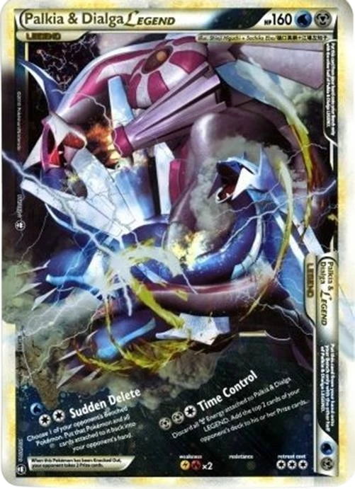 pokemon card palkia and dialga legend & [Set of 2] ( 101/102 & 102/102) Triumphant Holo Material:Acrylic Pokemon Trading Card Games MFS0426 Preserved in a protective