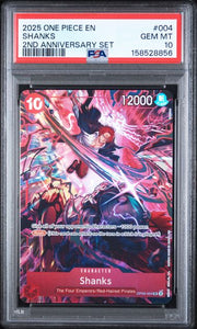 PSA 10 SHANKS ENGLISH VERSION 2ND ANNIVERSARY SET