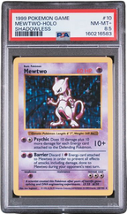 PSA 8.5 MEWTWO HOLO BASE SET SHADOWLESS