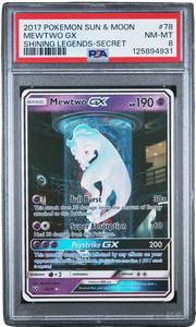 PSA 8 Mewtwo Gx Shining Legends